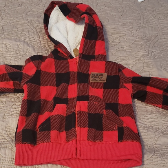 Carter's Other - 9m Carters ADORABLE Plaid Fleece Jacket